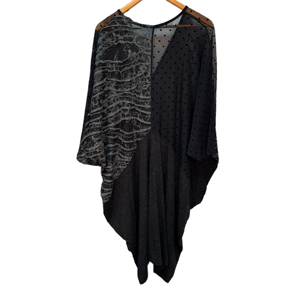 Alembika Mixed Media Polka Dot Floral Tunic Dress - Picture 2 of 5